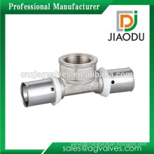 Customized antique Brass Press Fitting of Female Tee